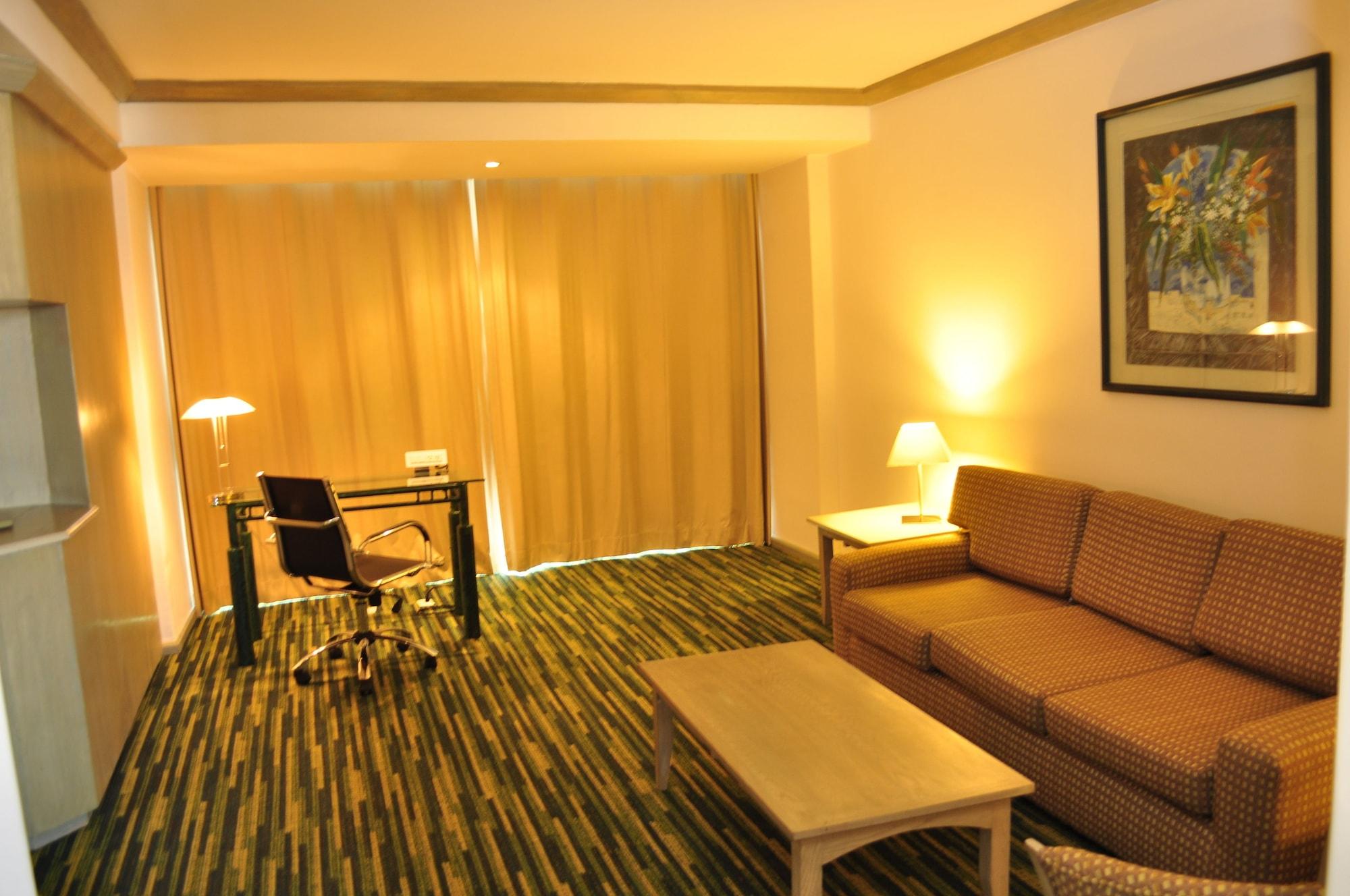 Radisson Paraiso Hotel מקסיקו סיטי מראה חיצוני תמונה A living room in a typical hotel suite